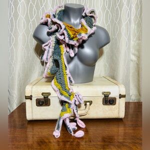 Crochet Freestyle Fashion Scarf Handmade